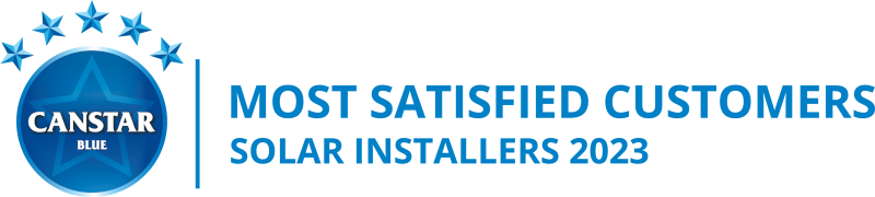 Solahart has been awarded by Canstar Blue in 2023 as the solar installers with the most satisfied customers.